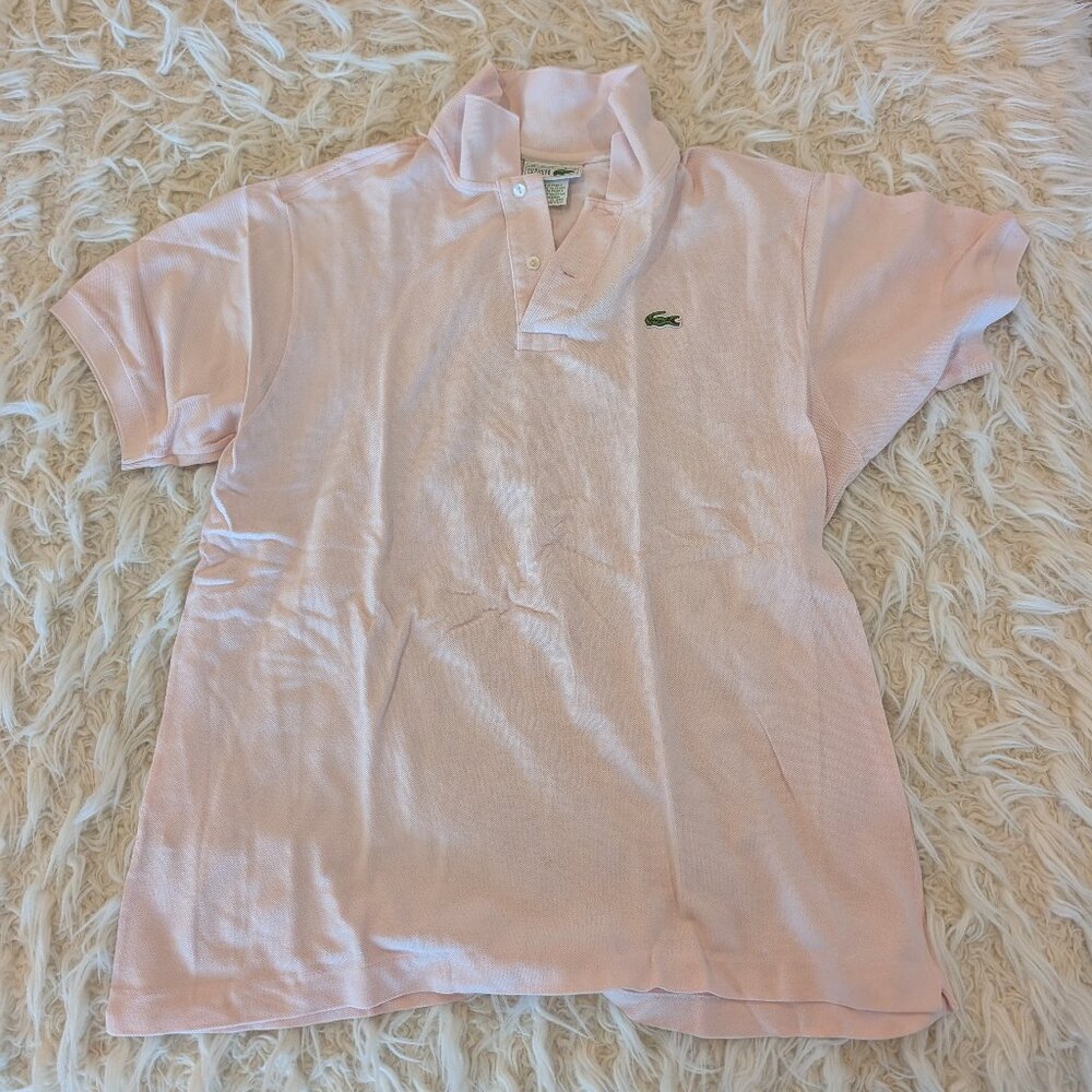 Lacoste Polo Shirt Mens Size 6 Pink